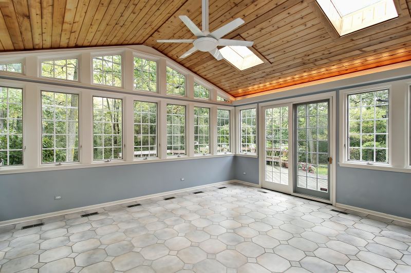 Finished Sunroom with Custom Design